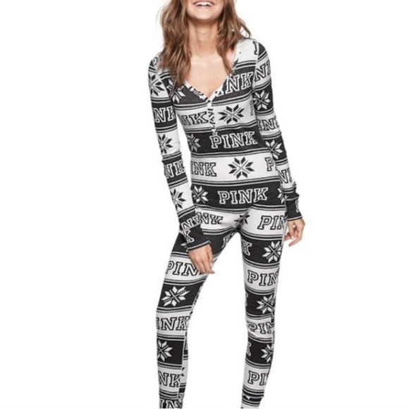 PINK Victoria's Secret Other - VS PINK Thermal Long Jane Onesie